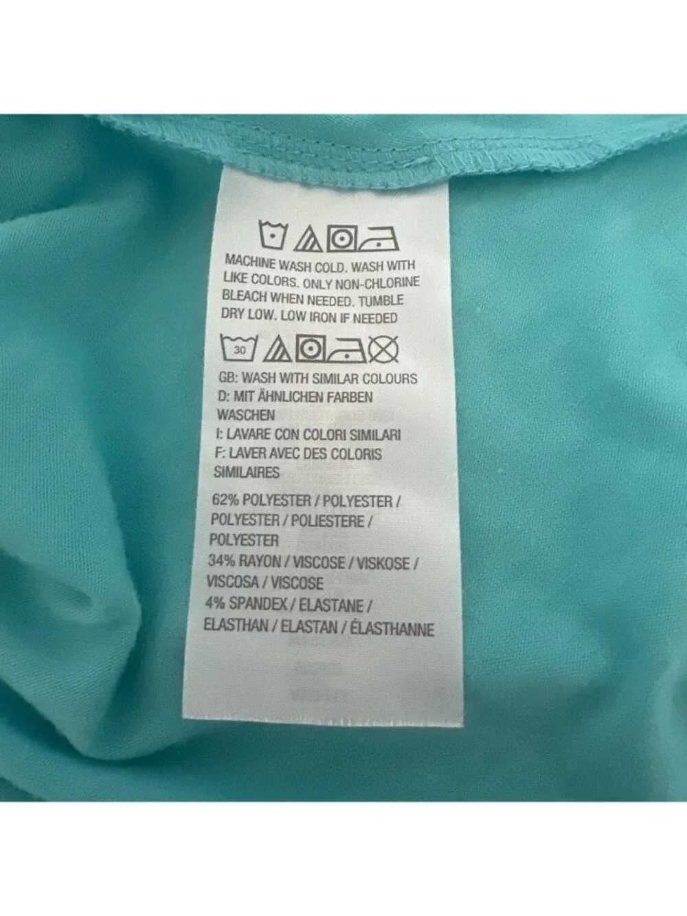 Logo Lounge Turquoise Sleeveless Asymetric Tunic Tank With Pocket US XL - Picture 6 of 13